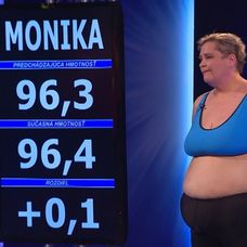 Monika za týždeň pribrala 0,1 kg
