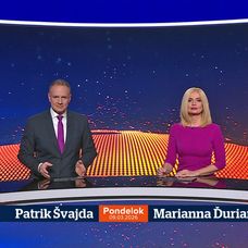 Patrik Švajda a Marianna Ďurianová v relácii Televízne noviny