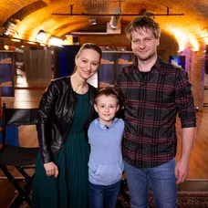 Karin Olasová so synom Oliverom Boublíkom a s koučom Petrom Brajerčíkom