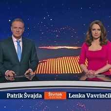 Patrik Švajda a Lenka Vavrinčíková v relácii Televízne noviny