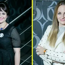 Petra Polnišová a Zuzka Šebová počas nakrúcania