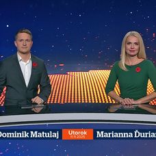 Dominik Matulaj a Marianna Ďurianová v relácii Televízne noviny