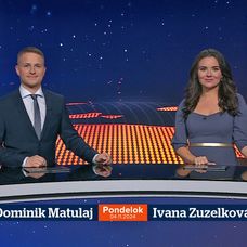 Dominik Matulaj a Ivana Zuzelková v relácii Televízne noviny