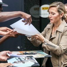 Kate Winslet na nakrúcaní šou Good Morning America