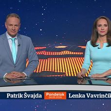 Patrik Švajda a Lenka Vavrinčíková v relácii Televízne noviny