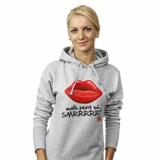 Male pery sú smrrrť sivá mikina
