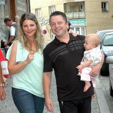 Petr Muk s manželkou Evou a dcérou Noemi v roku 2007.