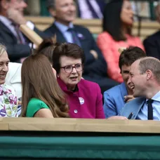 Bývalé tenistky Martina Navrátilová a Billie Jean King v rozhovore s princom Williamom a princeznou Kate na ženskom finále Wimbl