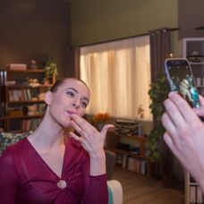 Výroba fotografie do Františkovho mobilu