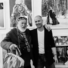Bruce Weber a producent výstavy Milosh Harajda