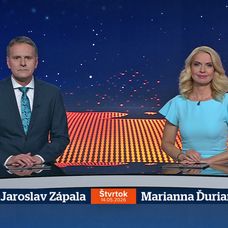 Jaroslav Zápala a Marianna Ďurianová v relácii Televízne noviny