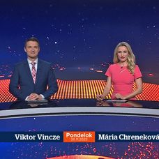 Viktor Vincze a Mária Chreneková Pietrová v relácii Televízne noviny