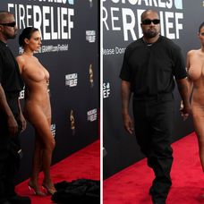 Kanyeho manželka prišla na Grammys takmer nahá