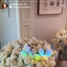 Kylie sa pochválila kvetmi, ktoré po pôrode dostala.