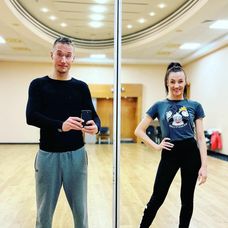 Michal Kovačič a Simona Brecíková na tréningu