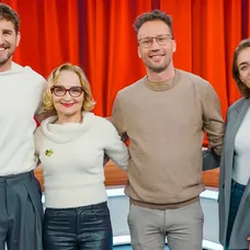 Marek Polomský, Oľga Belešová a Simona Ondrušková v relácii Teleráno
