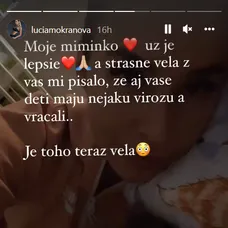 Lucka Mokráňová s Talinkou v nemocnici