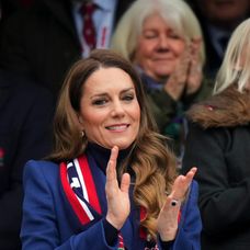 Princezná Kate na rugby zápase Six Nations.