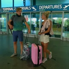 Natália a František na letisku
