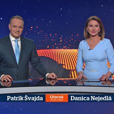 Patrik Švajda a Danica Nejedlá v relácii Televízne noviny