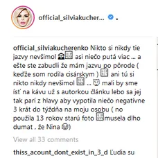 Silvia Kucherenko sa pustila do novinárky.