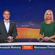 Dominik Matulaj a Marianna Ďurianová v relácii Televízne noviny