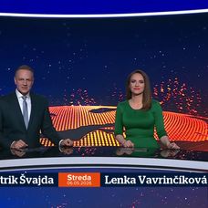 Patrik Švajda a Lenka Vavrinčíková v relácii Televízne noviny