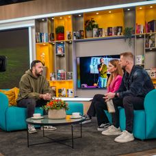 Andrej Zvolenský, Simona Ondrušková a Marek Polomský v relácii Teleráno
