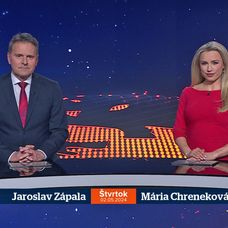 Jaroslav Zápala a Mária Chreneková Pietrová v relácii Televízne noviny