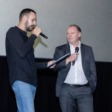 Moderátor Andrej Zvolenský a Matthias Settele