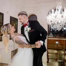 Veronika a Adam na svadbe