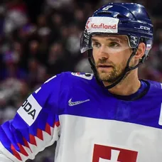 Andrej Sekera počas zápasu proti Česku.