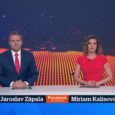 Jaroslav Zápala a Miriam Kalisová v relácii Televízne noviny