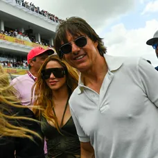 Shakira a Tom Cruise na Veľkej cene Miami