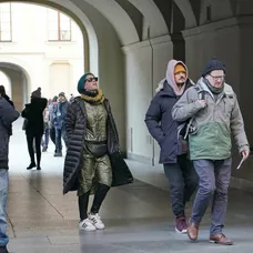 Katy Perry a Orlando Bloom na Pražskom hrade. 
