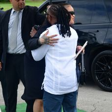 Rihanna na pohrebe