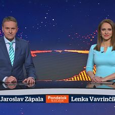 Jaroslav Zápala a Lenka Vavrinčíková v relácii Televízne noviny