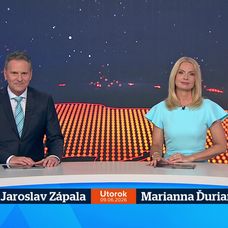 Jaroslav Zápala a Marianna Ďurianová v relácii Televízne noviny