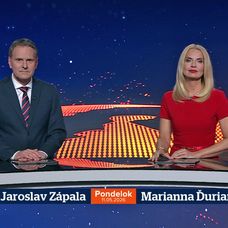 Jaroslav Zápala a Marianna Ďurianová v relácii Televízne noviny