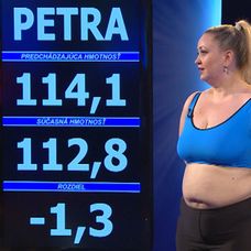 Petra schudla počas tretieho týždňa 1,3 kg