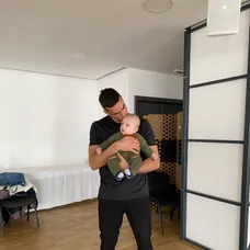 Adam Bardy so synčekom Alanom 
