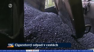 Cigaretový odpad v cestách