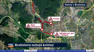 Bratislavu sužujú kolóny