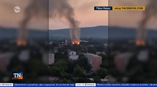 Veľký požiar v centre Štúrova