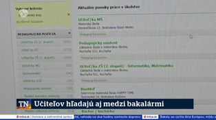 Učiteľov hľadajú aj medzi bakalármi
