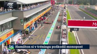 Hamilton si v tréningu poškodil monopost