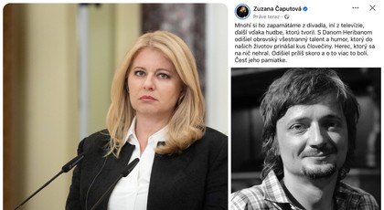 Na smrť Dana Heribana reaguje aj prezidentka Zuzana Čaputová