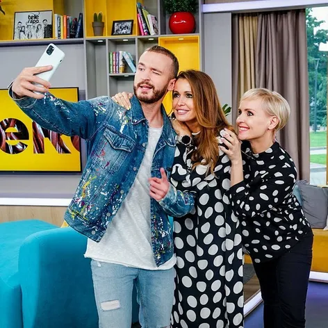 Matej Zrebný s Kvetkou a Lenkou v Teleráne