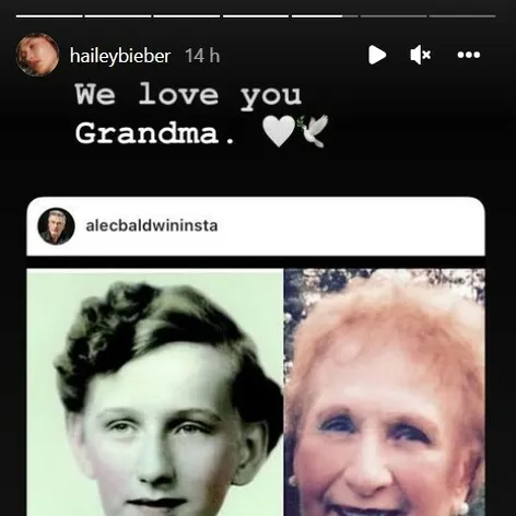Na smrť starej mamy reagovala aj Hailey Bieber.