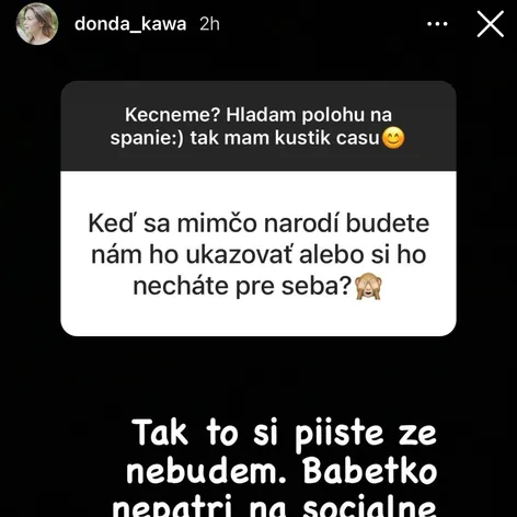 Dominika sa jasne vyjadrila, či bude zverejňovať fotky dcérky.